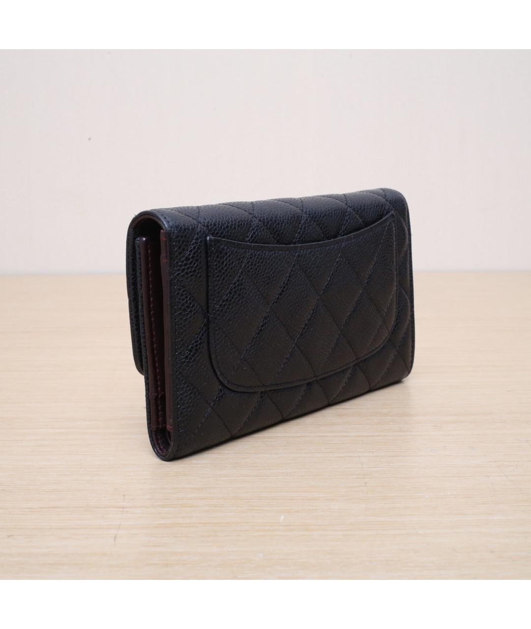 CHANEL Черный кожаный кошелек, фото 6