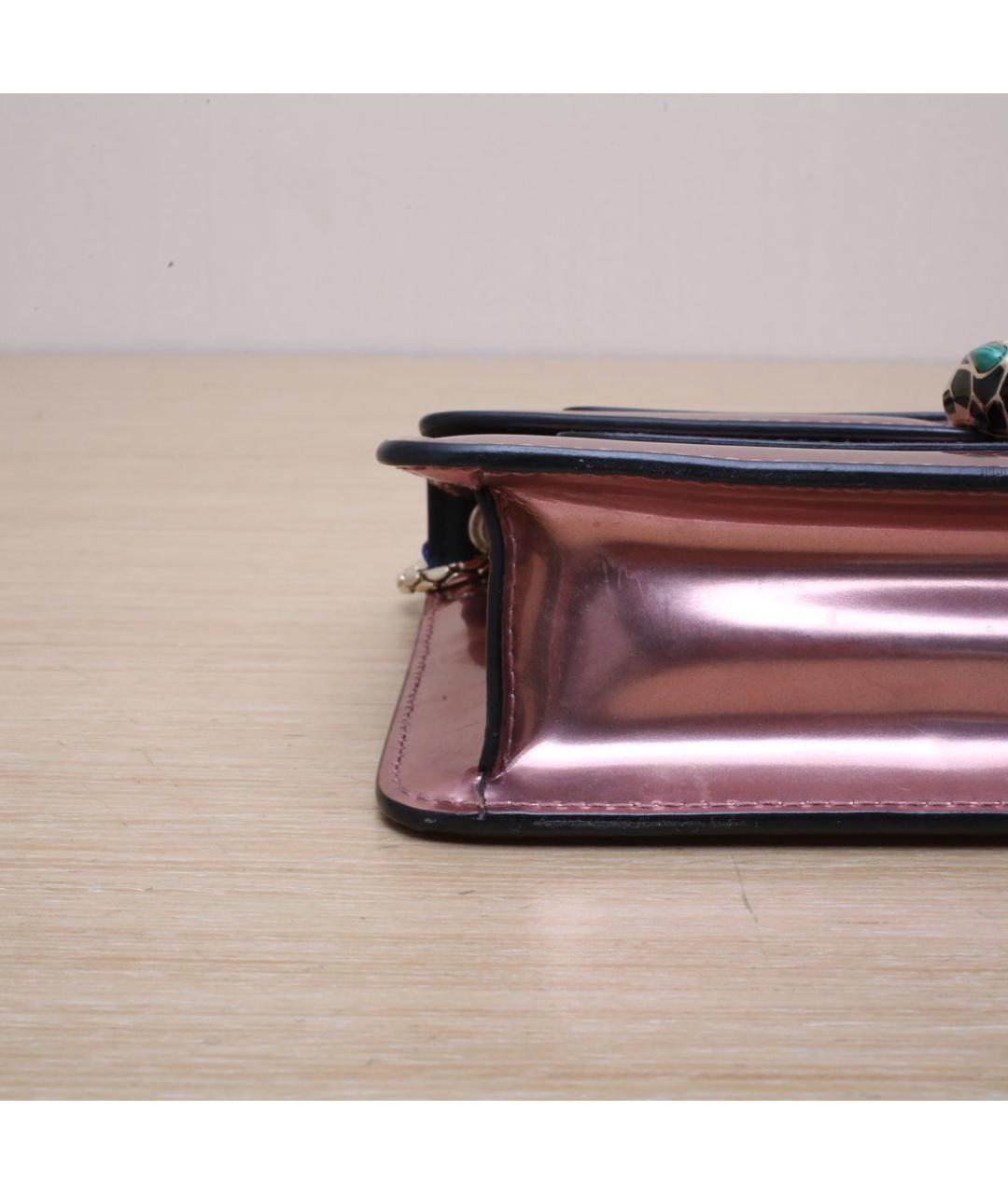 BVLGARI Розовая кожаная сумка через плечо, фото 9