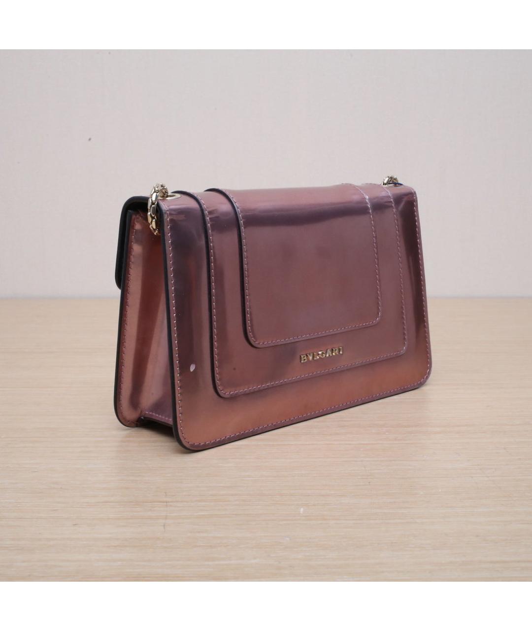 BVLGARI Розовая кожаная сумка через плечо, фото 6