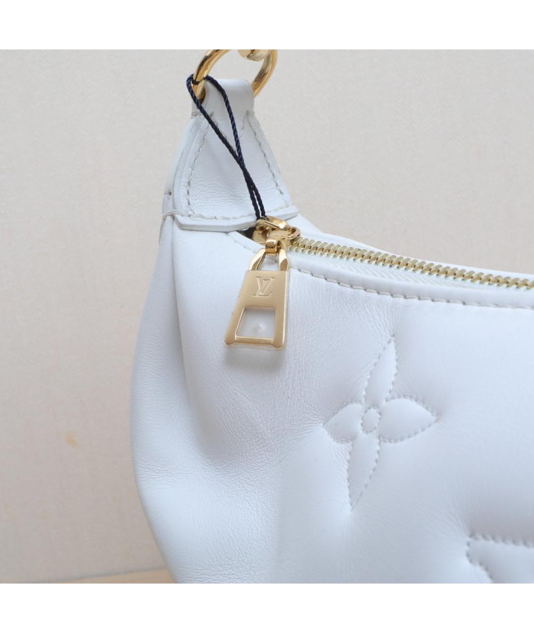 LOUIS VUITTON Белая кожаная сумка через плечо, фото 8