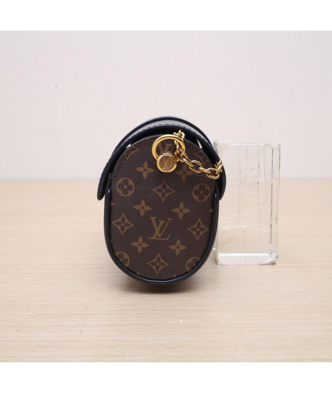 LOUIS VUITTON Коричневая кожаная сумка через плечо, фото 5