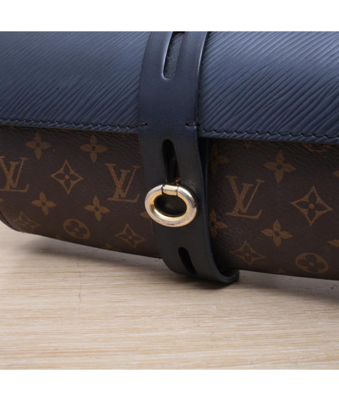 LOUIS VUITTON Коричневая кожаная сумка через плечо, фото 8