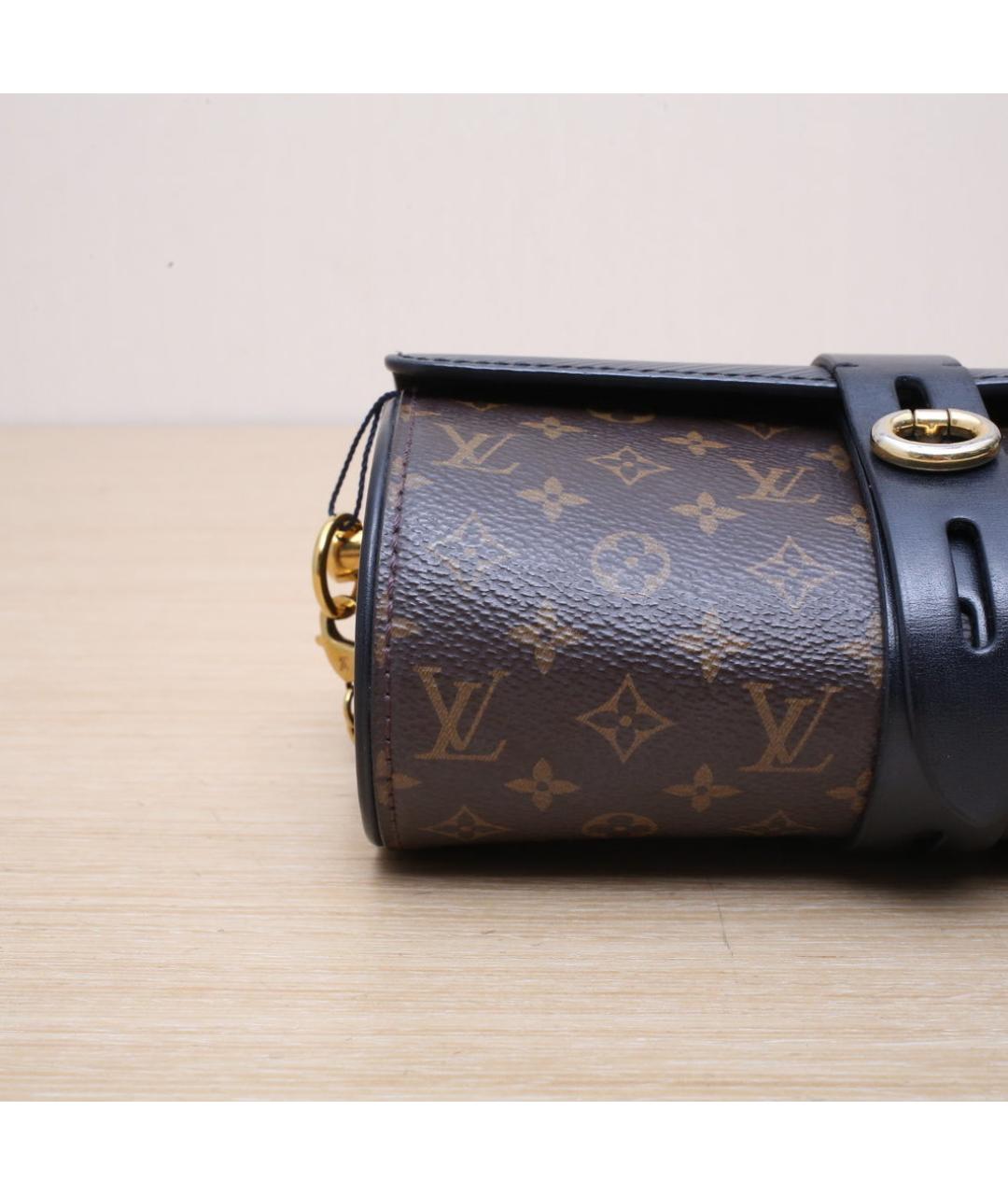 LOUIS VUITTON Коричневая кожаная сумка через плечо, фото 9