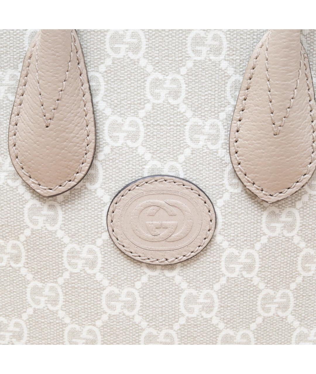 GUCCI Бежевая кожаная сумка через плечо, фото 8