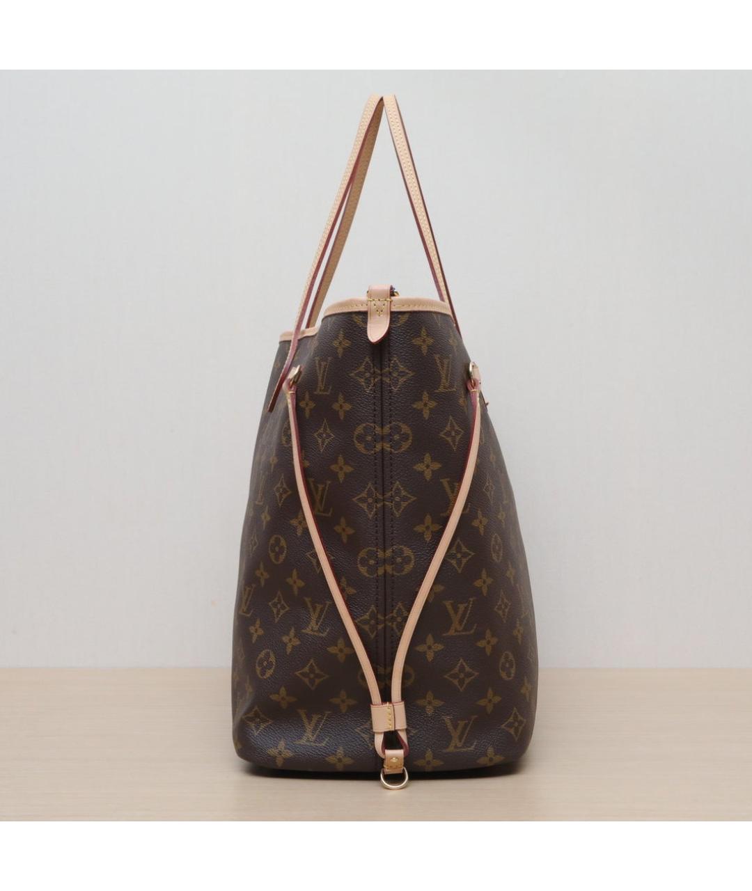 LOUIS VUITTON Коричневая кожаная сумка через плечо, фото 5