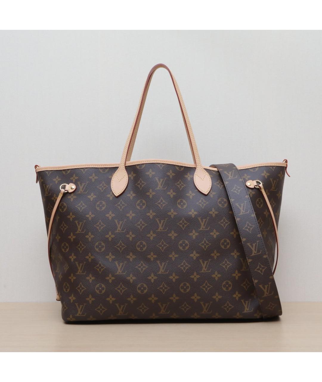 LOUIS VUITTON Коричневая кожаная сумка через плечо, фото 3
