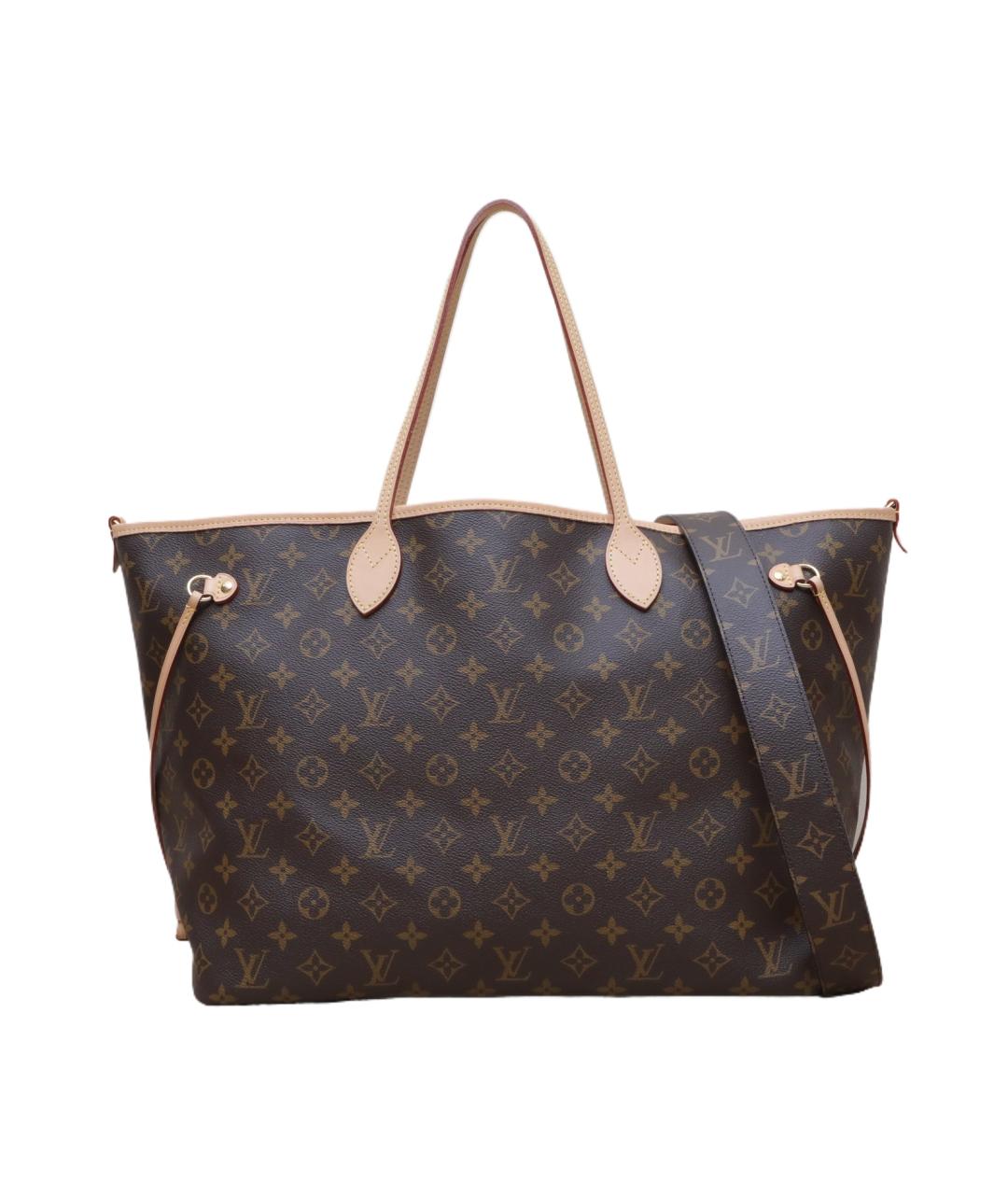 LOUIS VUITTON Коричневая кожаная сумка через плечо, фото 1
