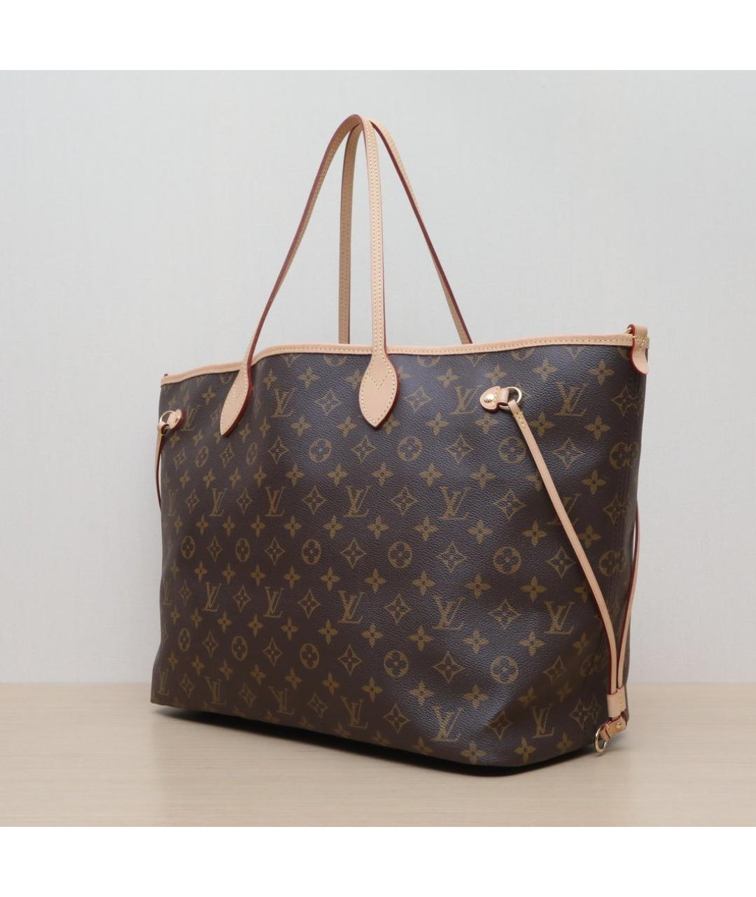 LOUIS VUITTON Коричневая кожаная сумка через плечо, фото 4