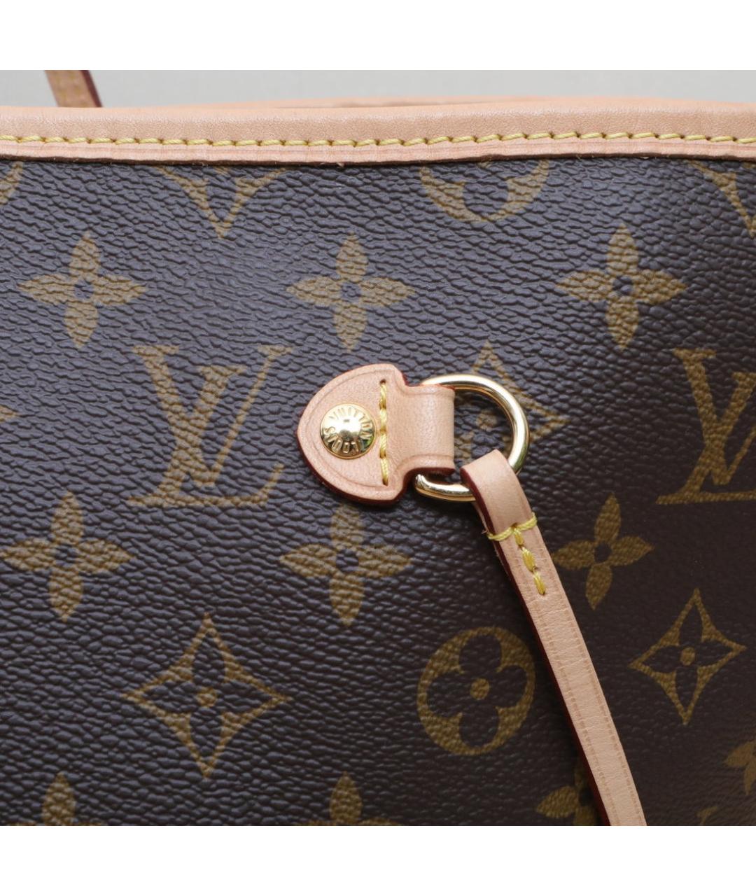 LOUIS VUITTON Коричневая кожаная сумка через плечо, фото 8