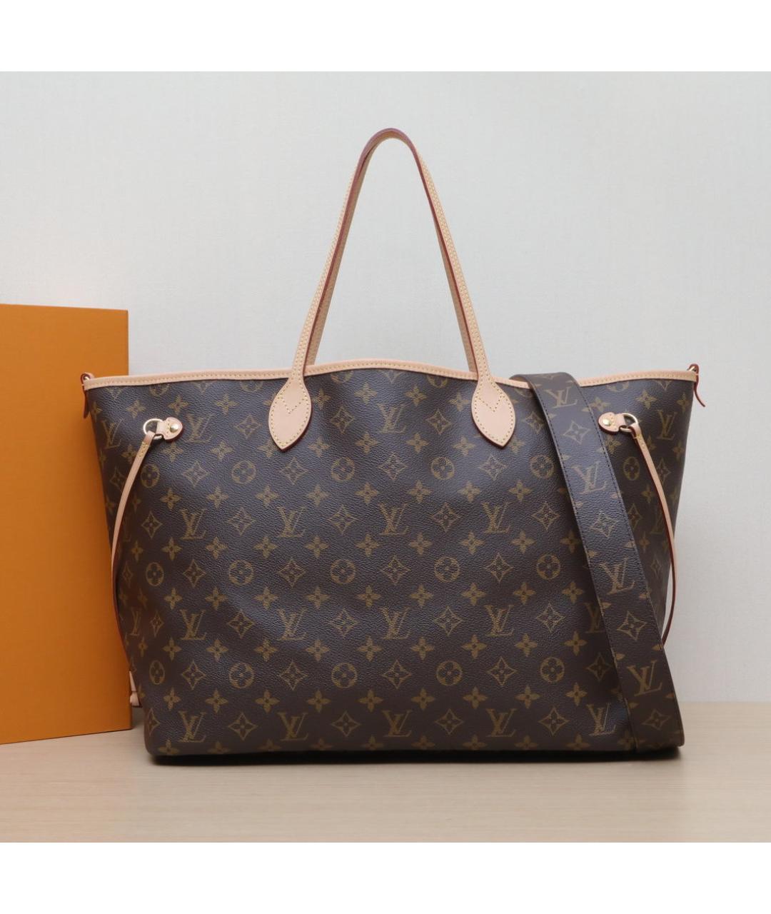 LOUIS VUITTON Коричневая кожаная сумка через плечо, фото 2