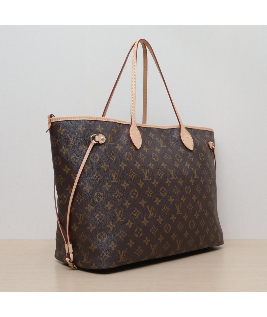 LOUIS VUITTON Коричневая кожаная сумка через плечо, фото 6