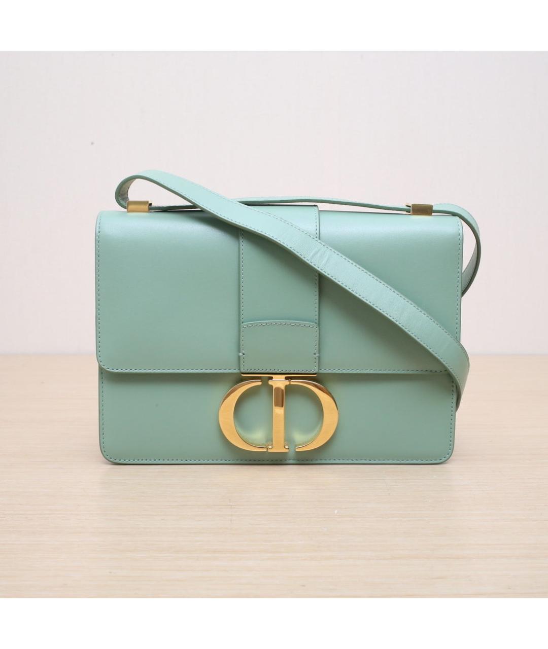 CHRISTIAN DIOR Зеленая кожаная сумка через плечо, фото 3