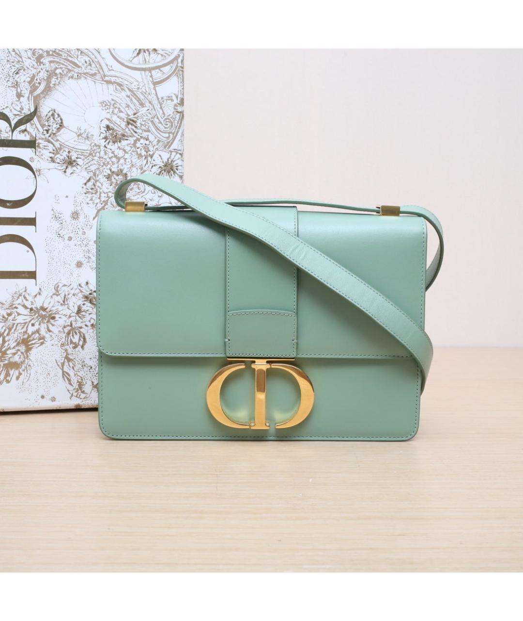 CHRISTIAN DIOR Зеленая кожаная сумка через плечо, фото 2