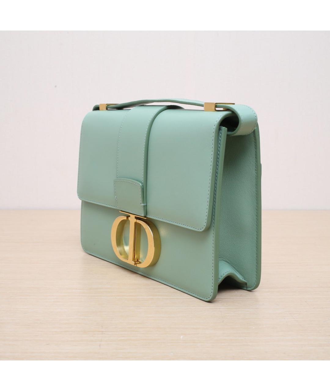 CHRISTIAN DIOR Зеленая кожаная сумка через плечо, фото 4