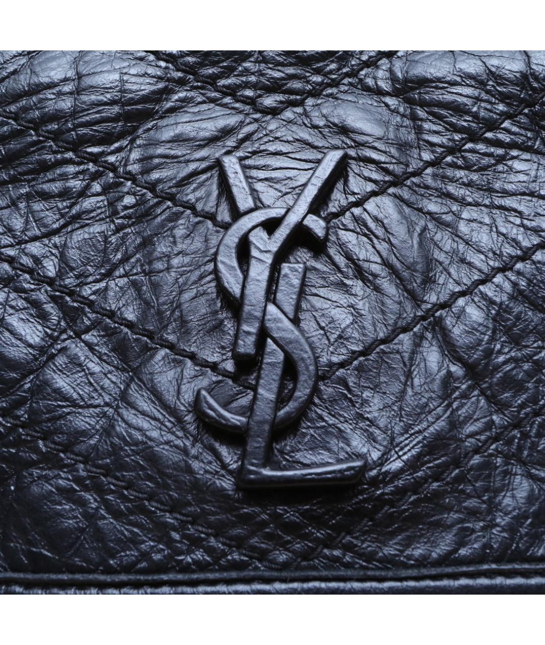 SAINT LAURENT Черная кожаная сумка через плечо, фото 8