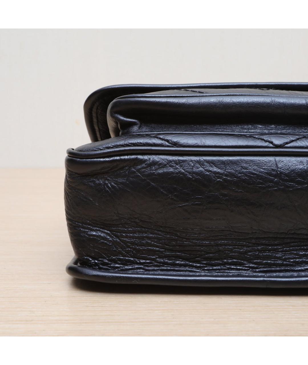 SAINT LAURENT Черная кожаная сумка через плечо, фото 9