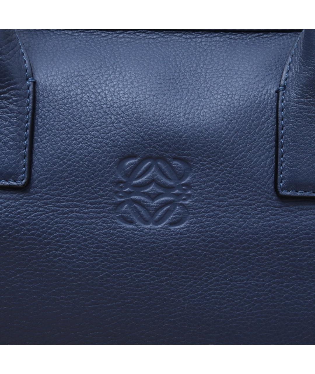 LOEWE Темно-синяя кожаная сумка через плечо, фото 8