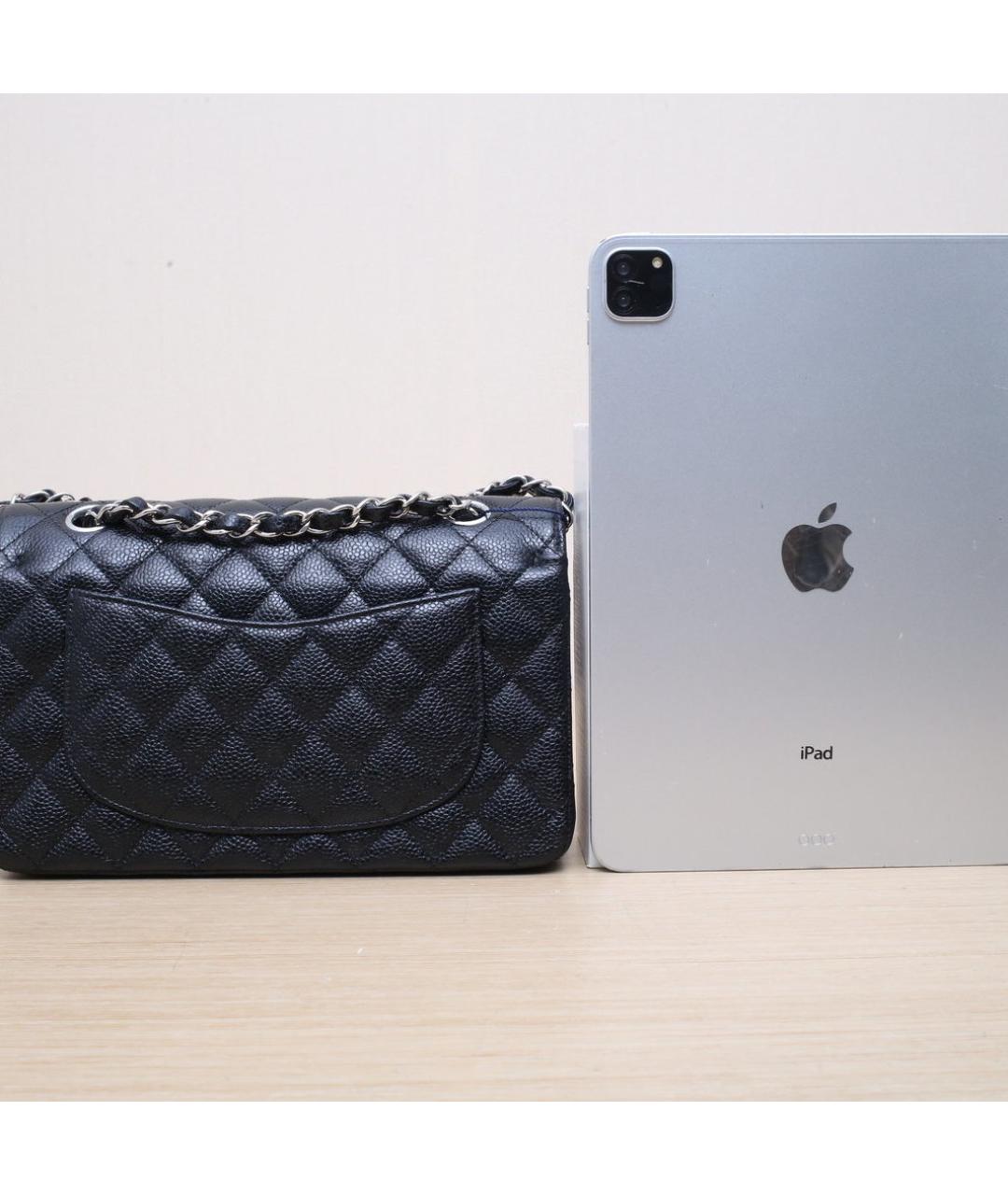 CHANEL Черная кожаная сумка через плечо, фото 7