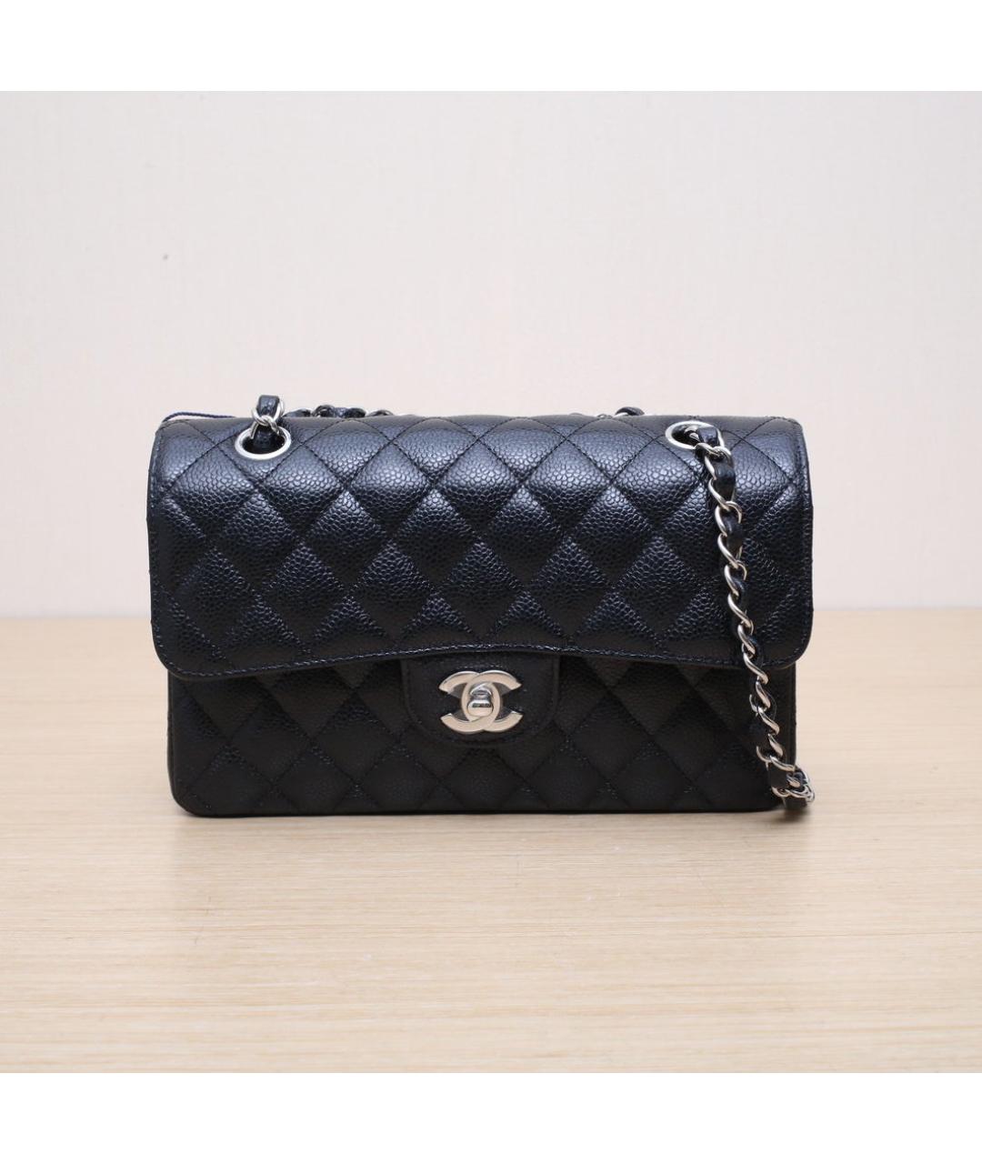 CHANEL Черная кожаная сумка через плечо, фото 3