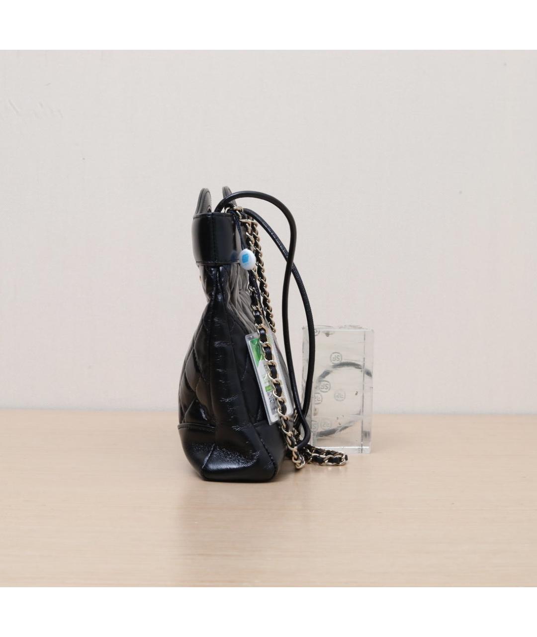 CHANEL Черная кожаная сумка через плечо, фото 5