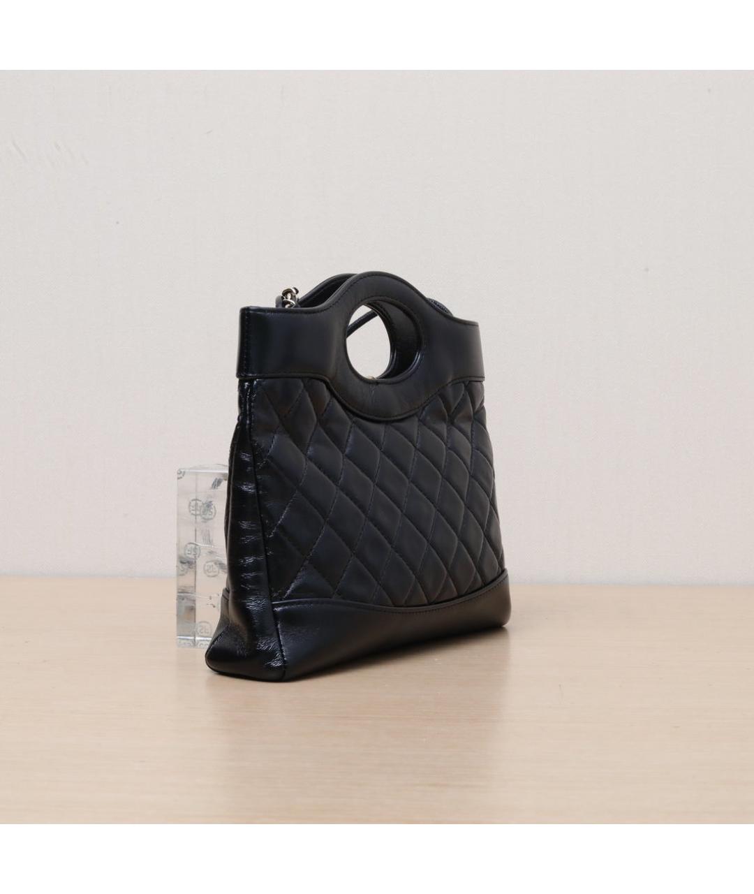 CHANEL Черная кожаная сумка через плечо, фото 6
