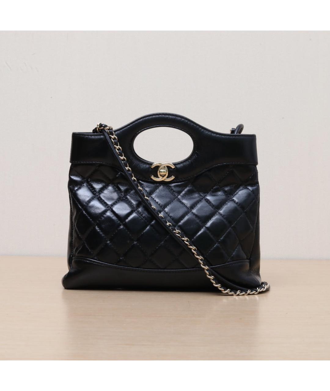CHANEL Черная кожаная сумка через плечо, фото 3