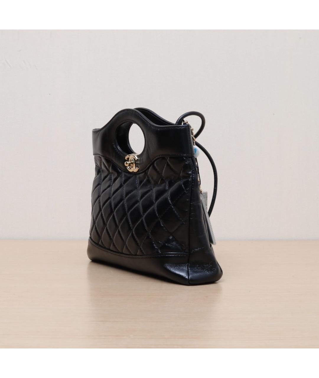 CHANEL Черная кожаная сумка через плечо, фото 4