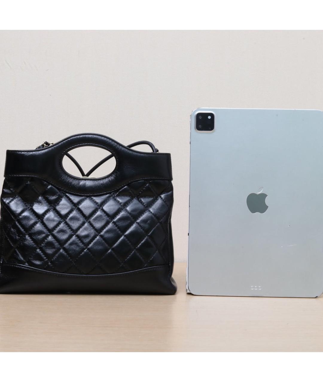 CHANEL Черная кожаная сумка через плечо, фото 7