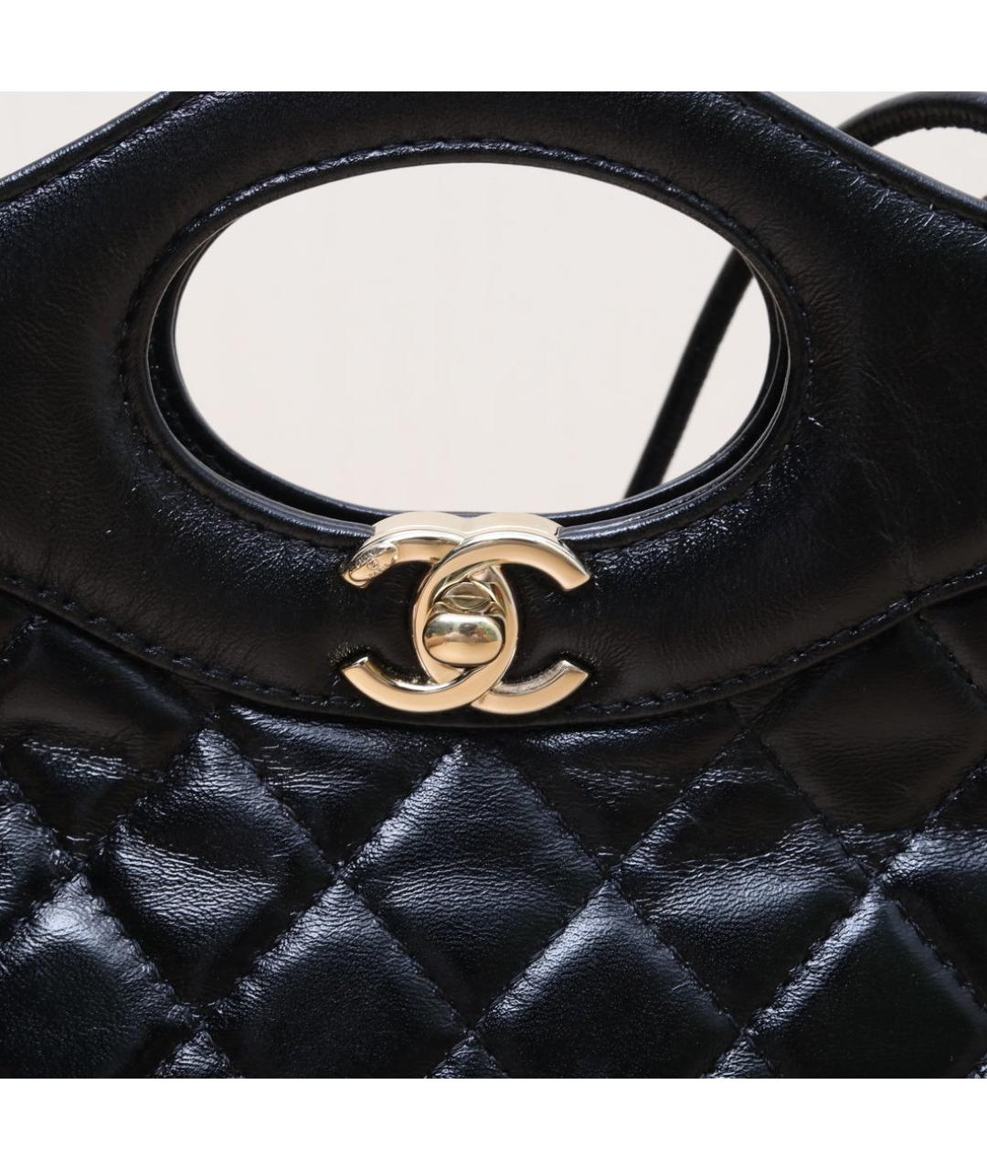 CHANEL Черная кожаная сумка через плечо, фото 8