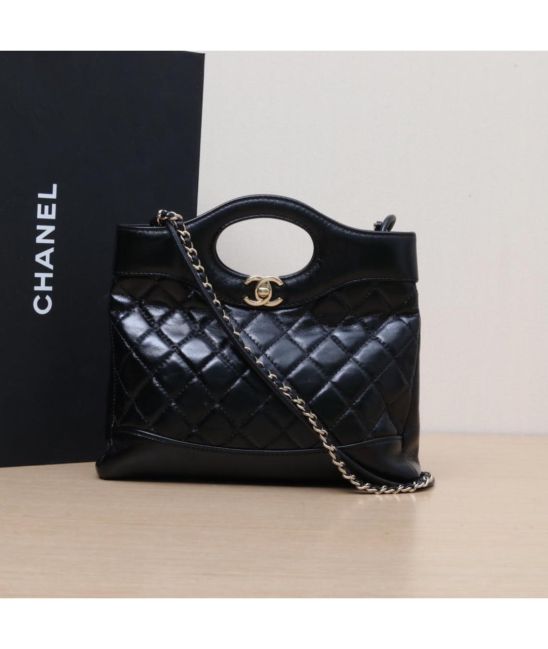 CHANEL Черная кожаная сумка через плечо, фото 2