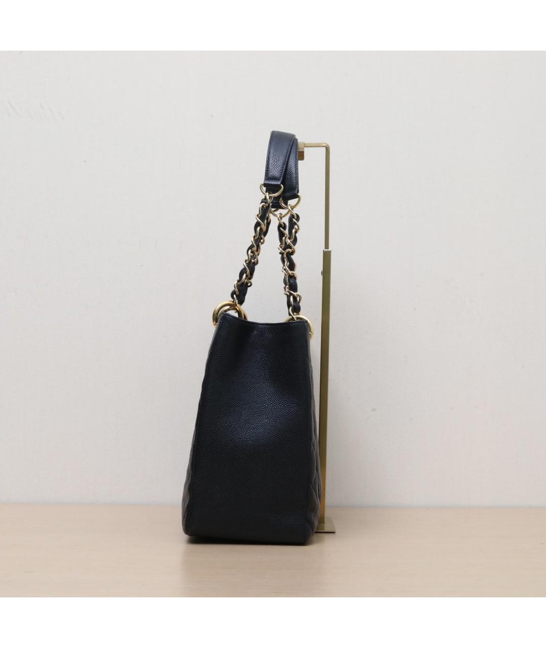 CHANEL Черная кожаная сумка через плечо, фото 5