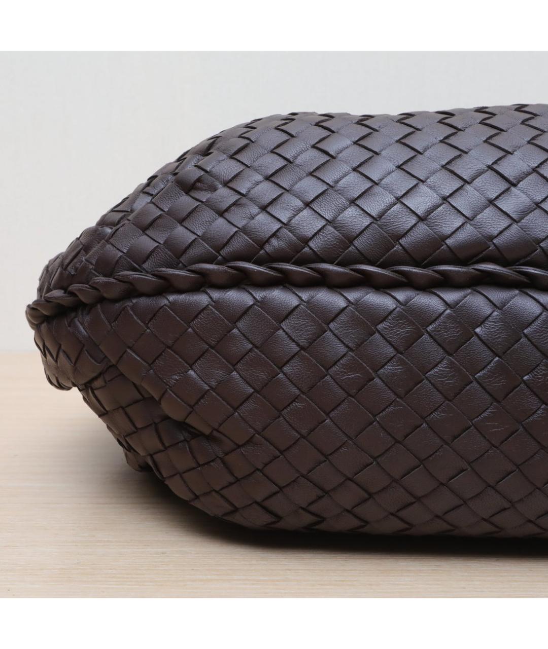 BOTTEGA VENETA Коричневая кожаная сумка через плечо, фото 9