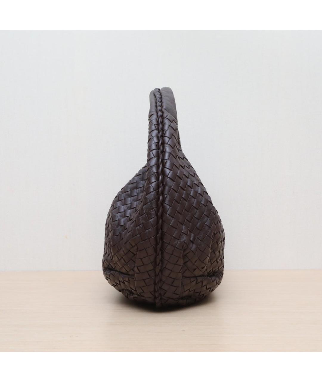 BOTTEGA VENETA Коричневая кожаная сумка через плечо, фото 5