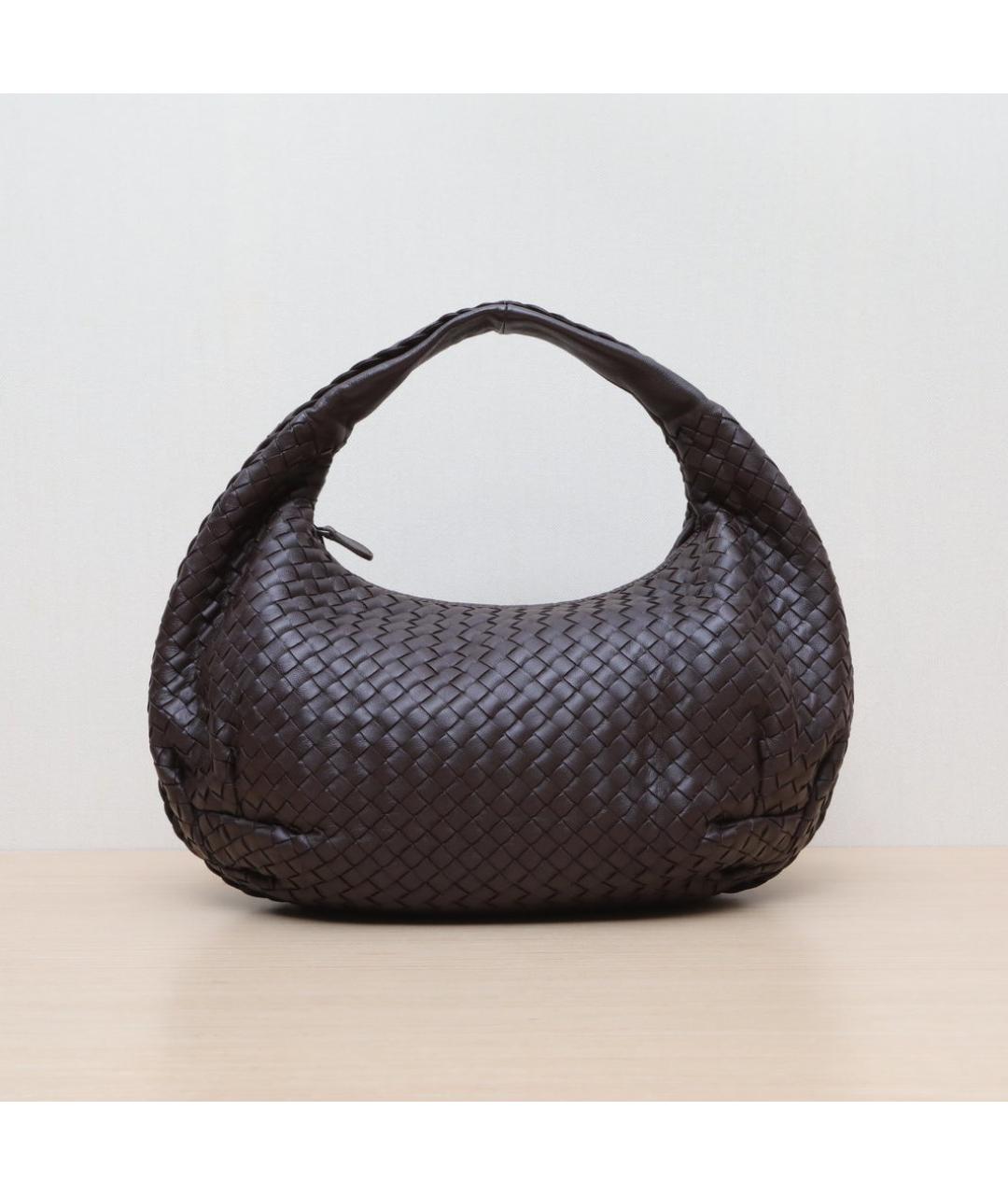 BOTTEGA VENETA Коричневая кожаная сумка через плечо, фото 3