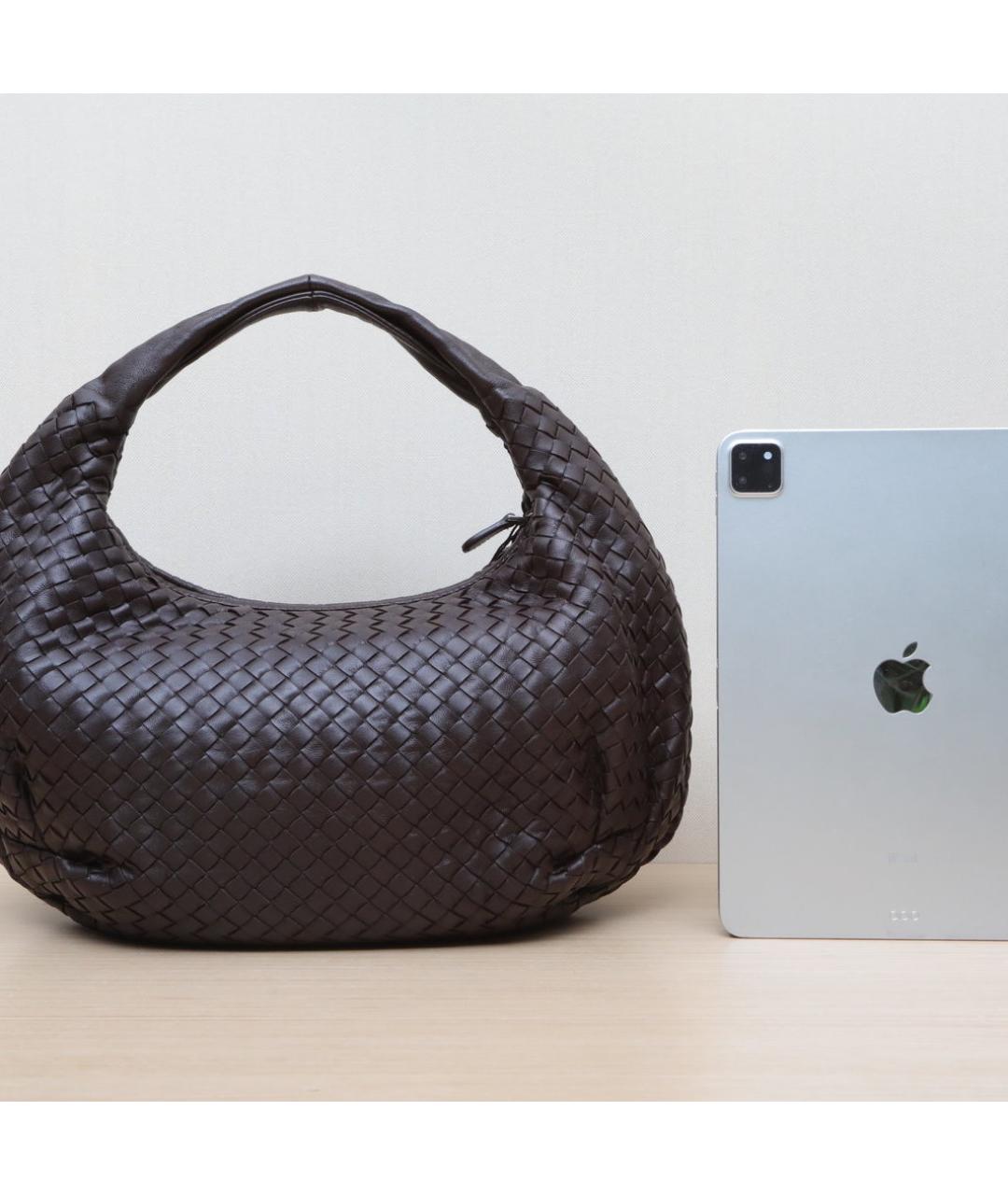 BOTTEGA VENETA Коричневая кожаная сумка через плечо, фото 7