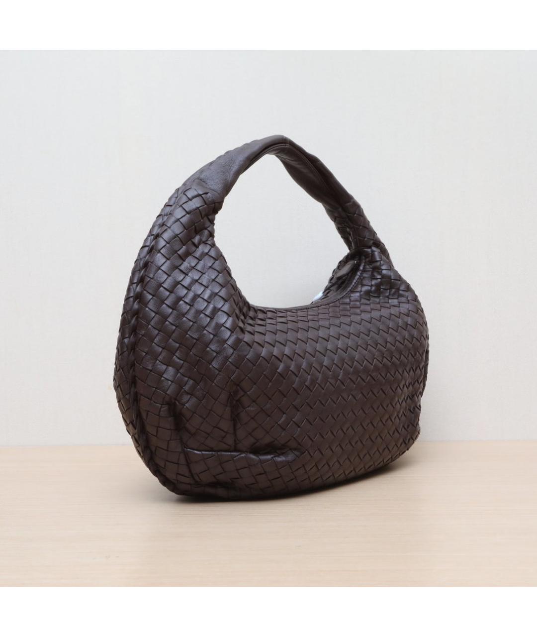 BOTTEGA VENETA Коричневая кожаная сумка через плечо, фото 6