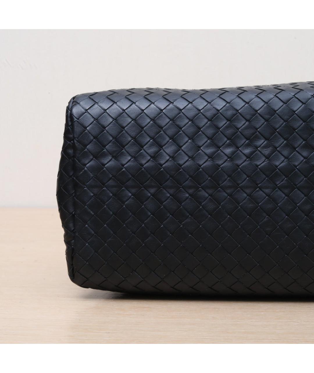 BOTTEGA VENETA Черная кожаная сумка через плечо, фото 9