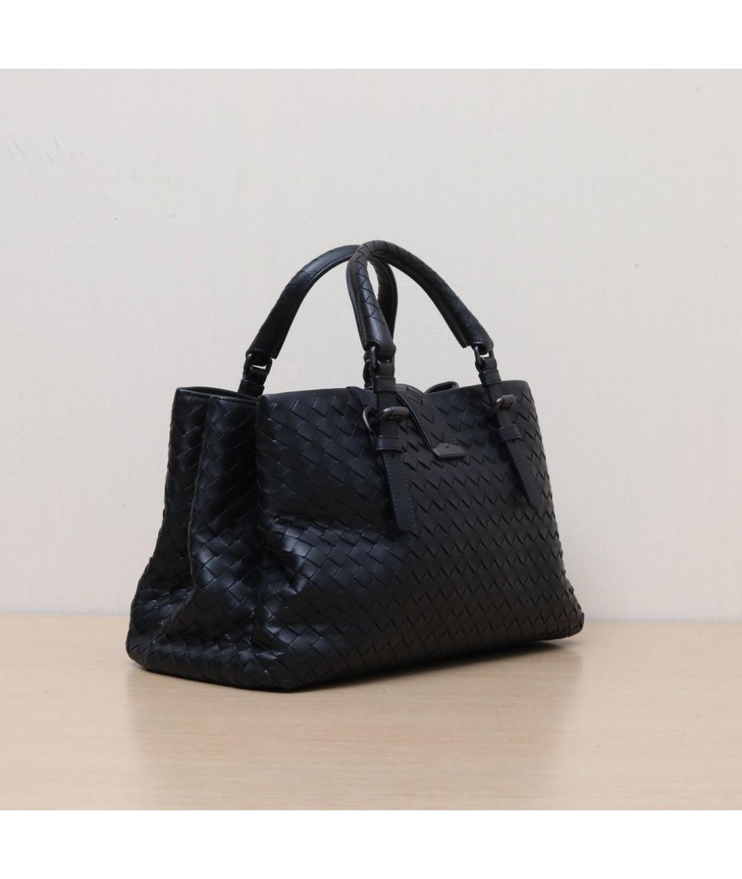 BOTTEGA VENETA Черная кожаная сумка через плечо, фото 6