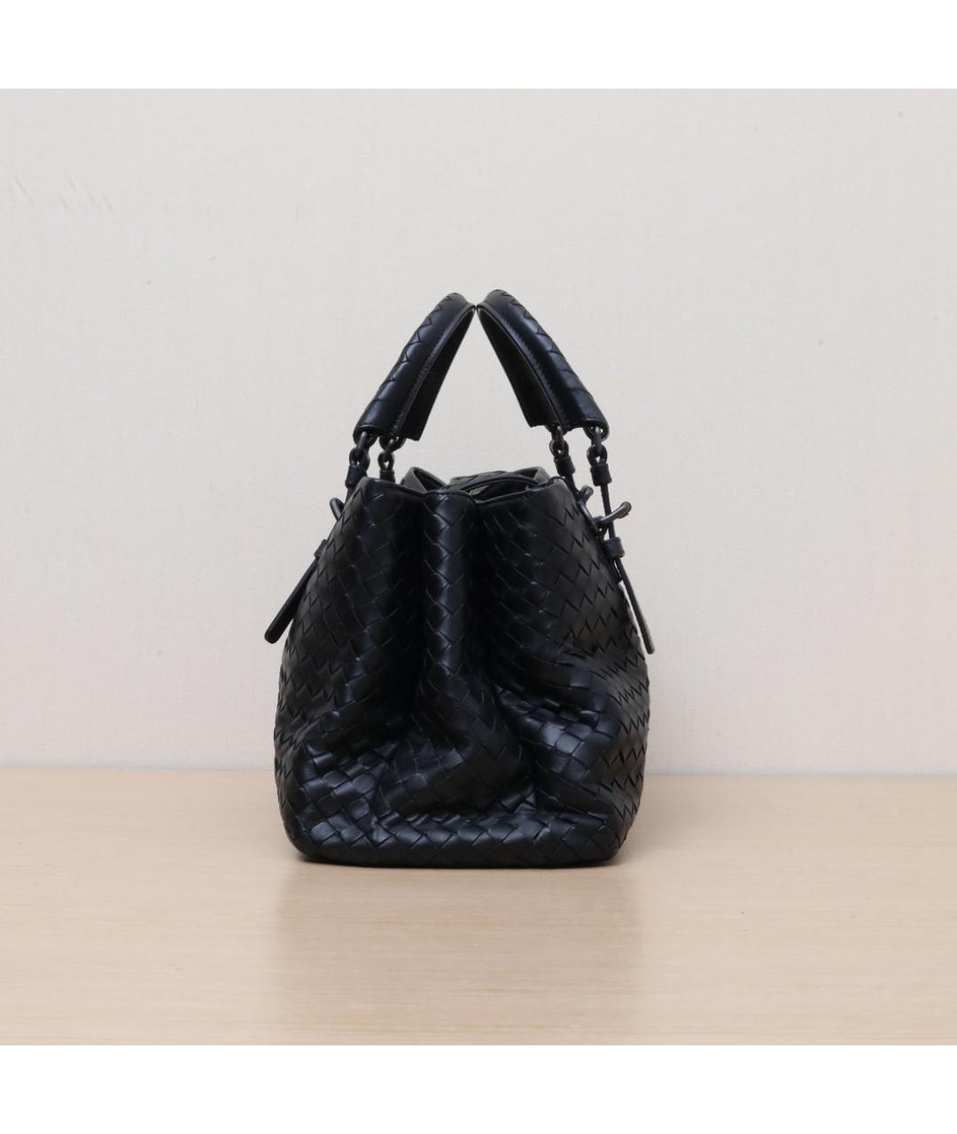 BOTTEGA VENETA Черная кожаная сумка через плечо, фото 5