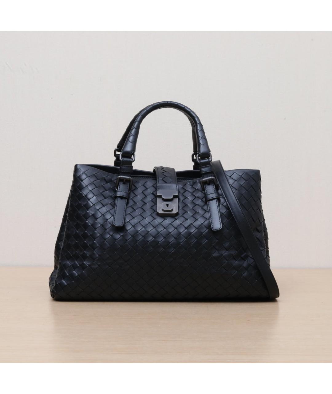 BOTTEGA VENETA Черная кожаная сумка через плечо, фото 3