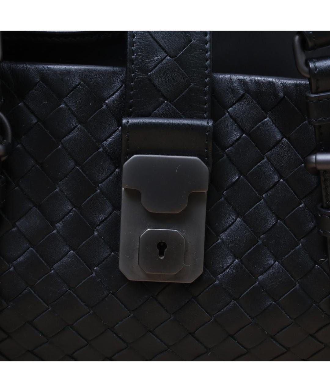 BOTTEGA VENETA Черная кожаная сумка через плечо, фото 8