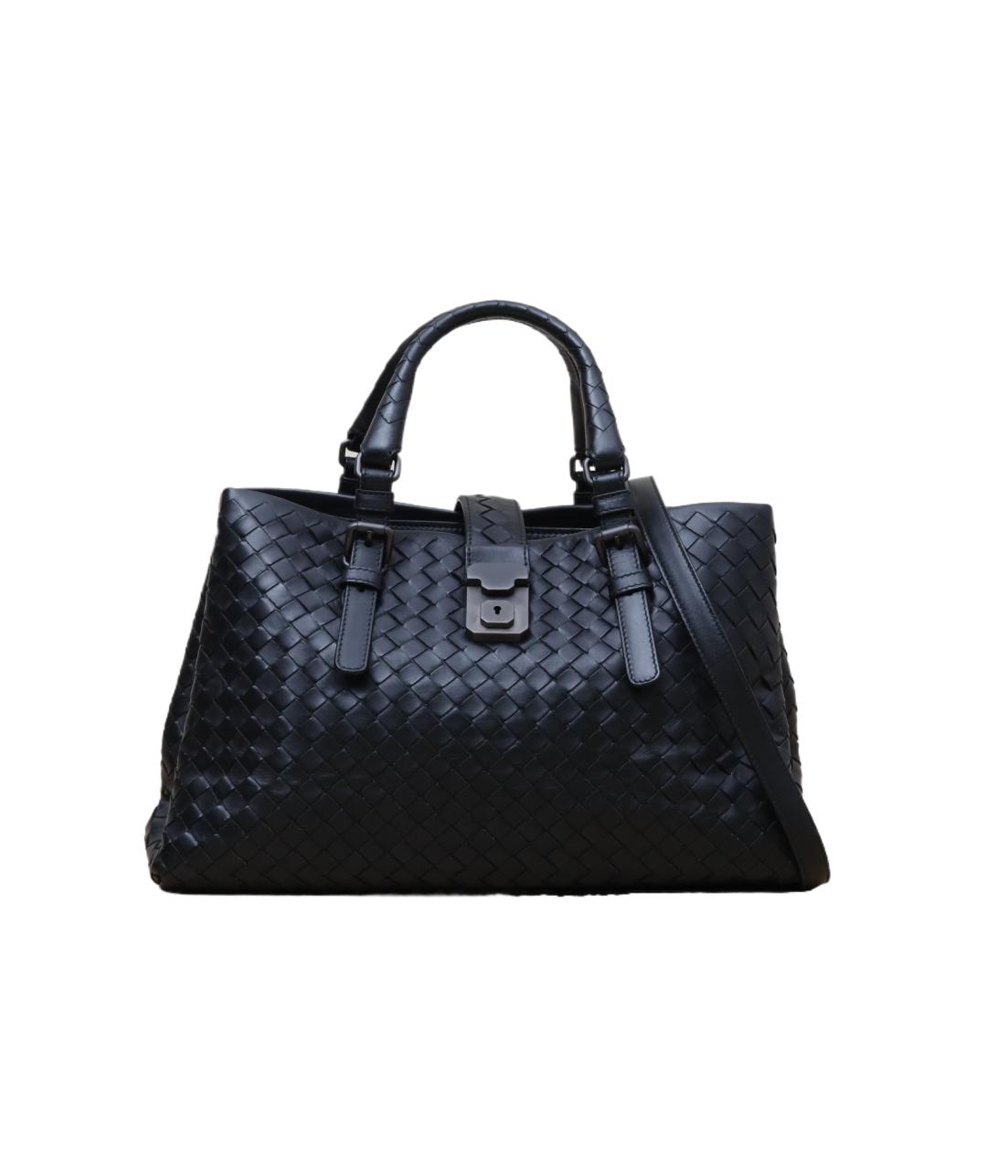 BOTTEGA VENETA Черная кожаная сумка через плечо, фото 1