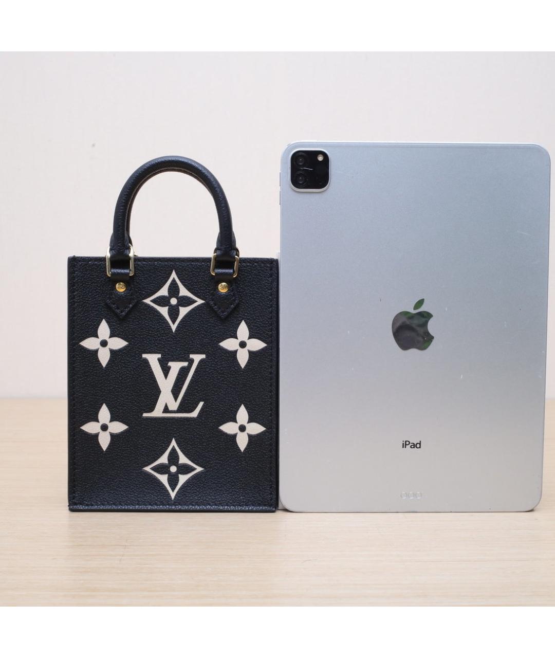 LOUIS VUITTON Черная кожаная сумка через плечо, фото 7