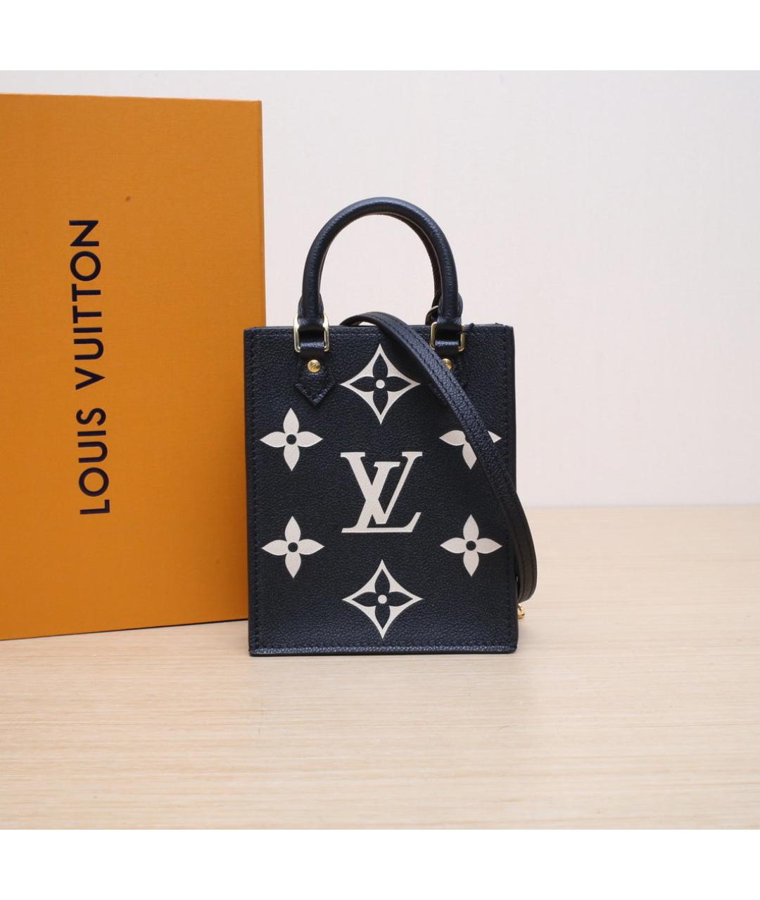 LOUIS VUITTON Черная кожаная сумка через плечо, фото 2