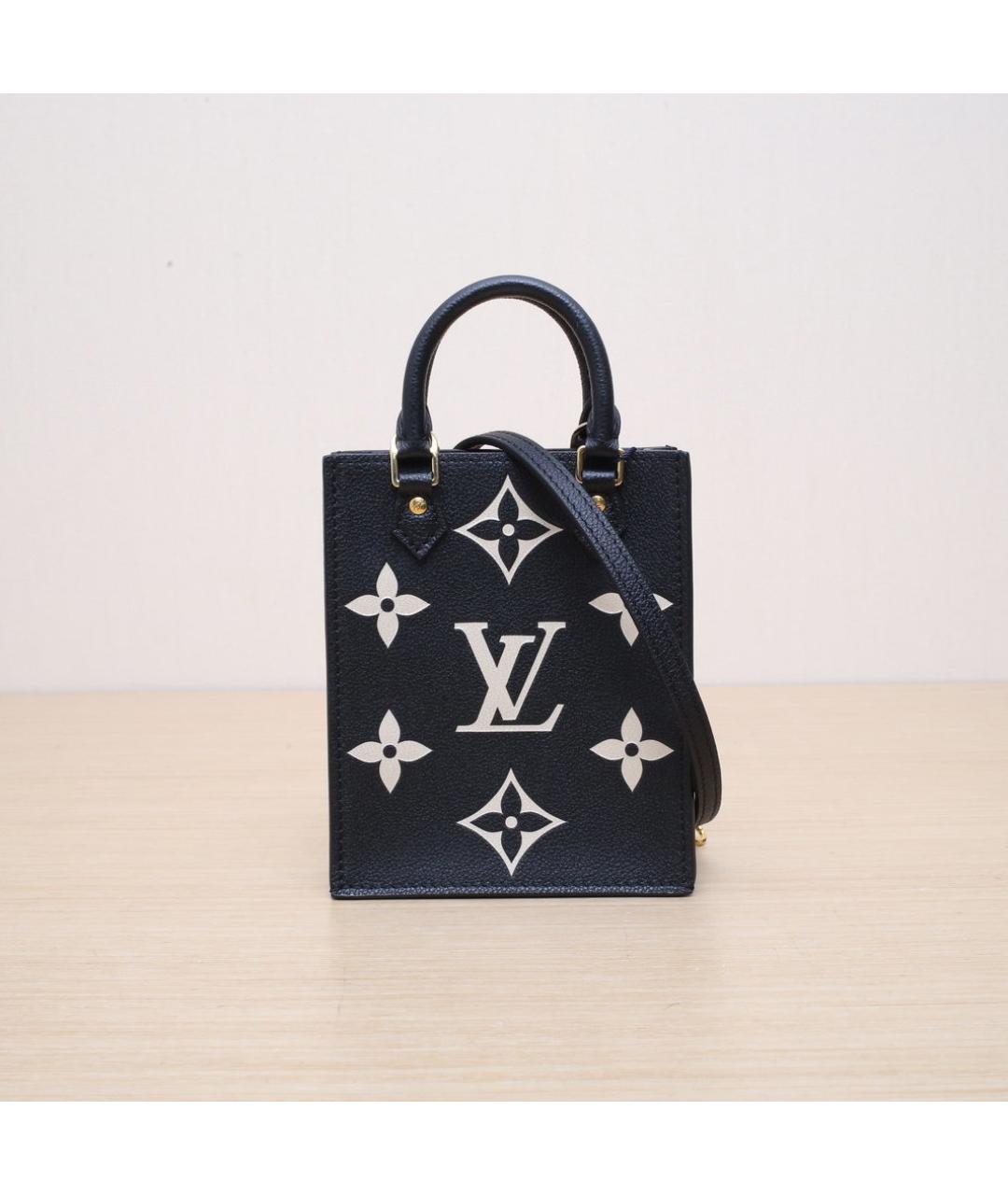 LOUIS VUITTON Черная кожаная сумка через плечо, фото 3