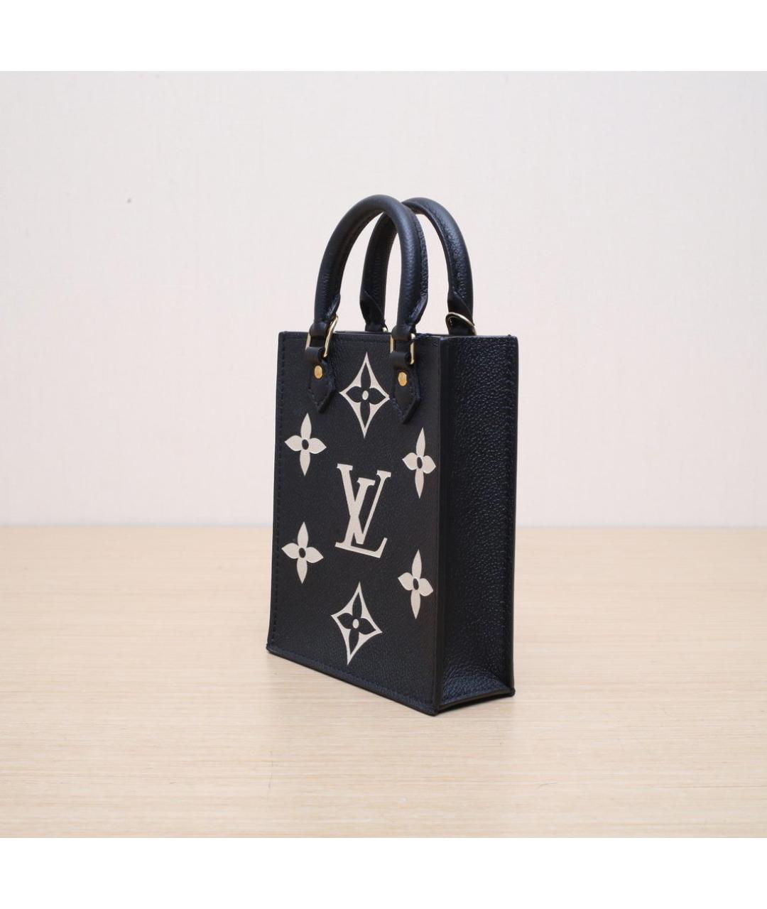 LOUIS VUITTON Черная кожаная сумка через плечо, фото 4