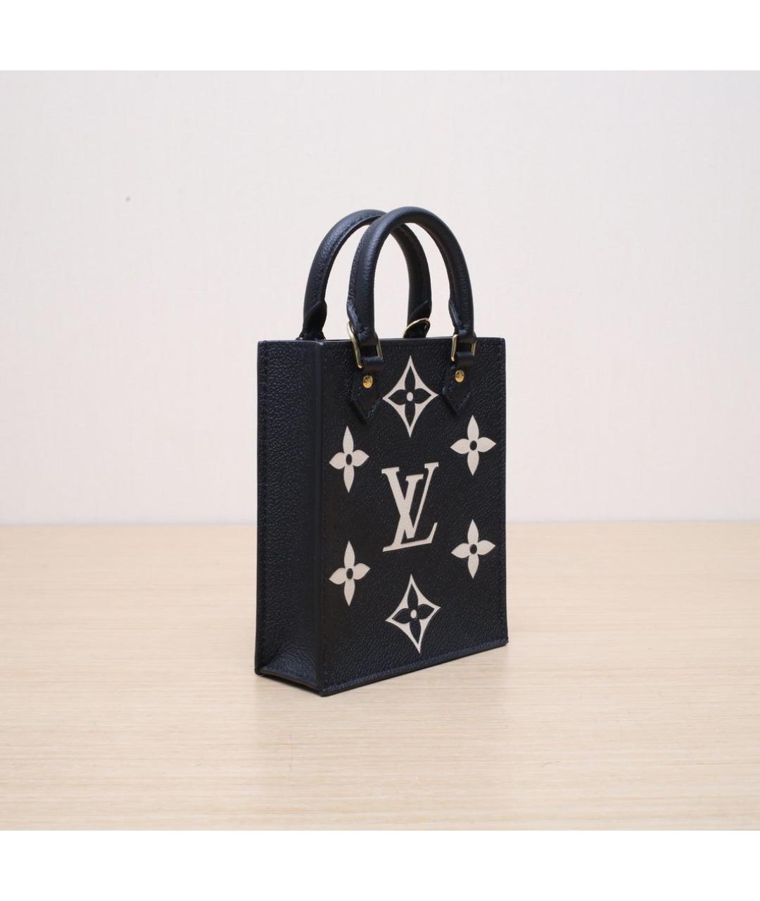 LOUIS VUITTON Черная кожаная сумка через плечо, фото 6