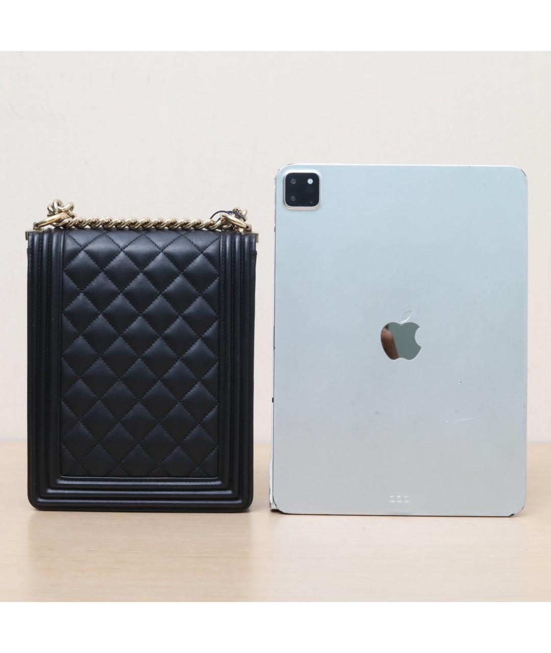 CHANEL Черная кожаная сумка через плечо, фото 7