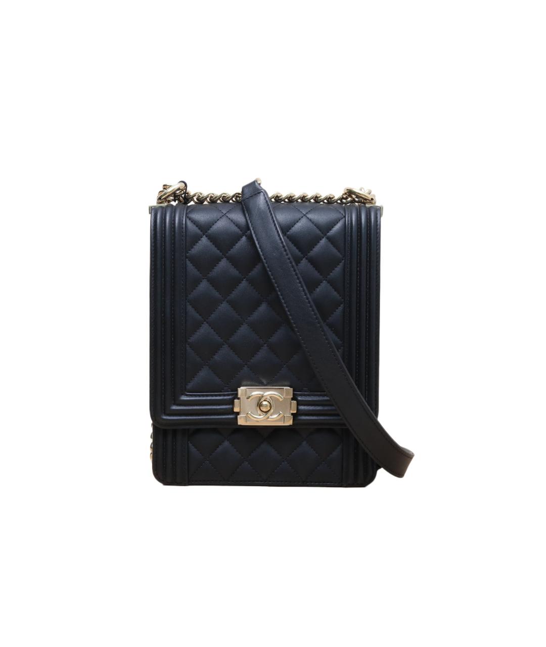 CHANEL Черная кожаная сумка через плечо, фото 1