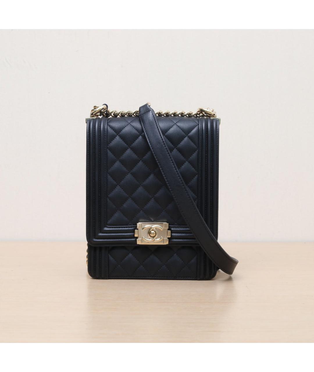 CHANEL Черная кожаная сумка через плечо, фото 3